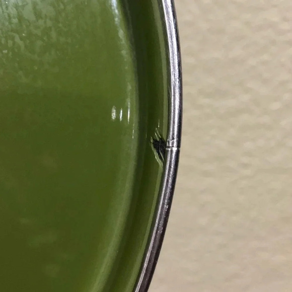 VTG SUPER RARE AVOCADO 70s REPLACEMENT LID WITH SQUARE KNOB HOLDER - Picture 2 of 8